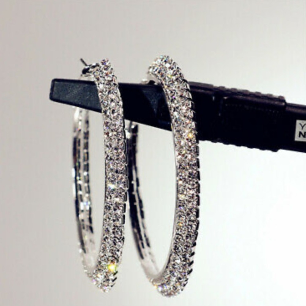 New Sterling silver hoop earrings - Picture 1 of 4